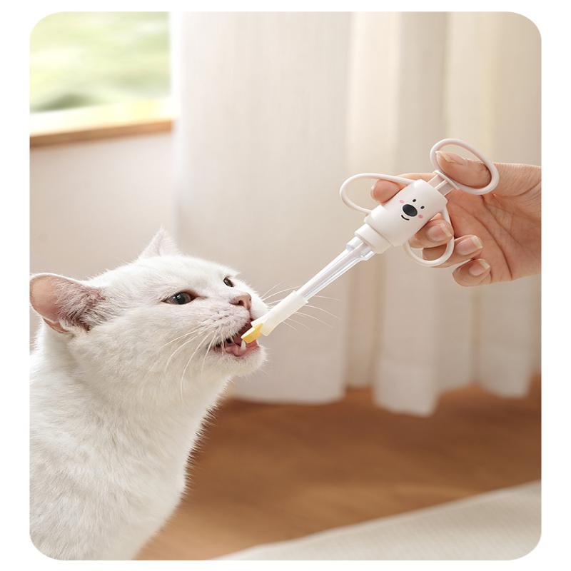 Cute Pet Pill Dispenser With Soft Silicone Tip Easy Grip Handle For Feeding Medicine To Pet Cats Dogs Small Pets At Home