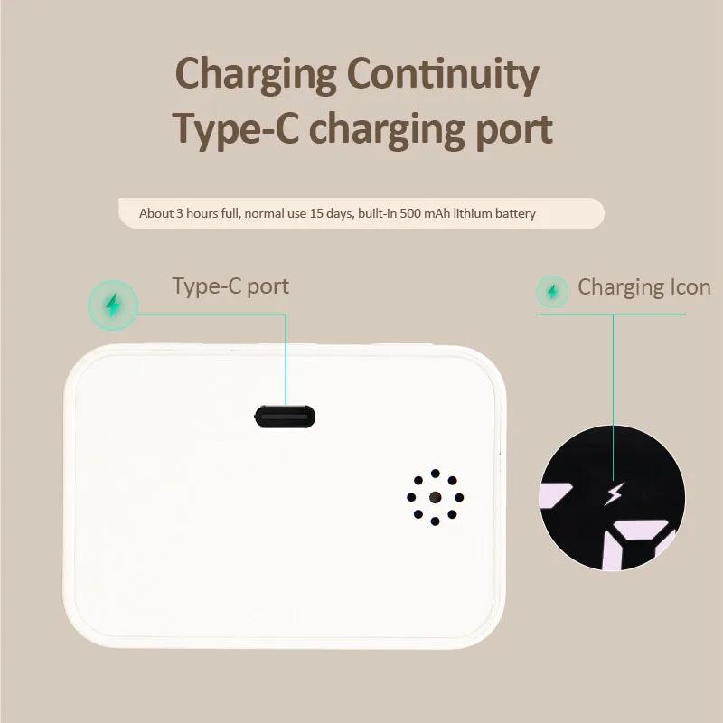Mini Digitaler Küchentimer LED Visueller Timer für Studium Kochen Positiver Countdown-Alarm 3 Voreingestellte Zeiten Zuhause Aufladen Küchentimer