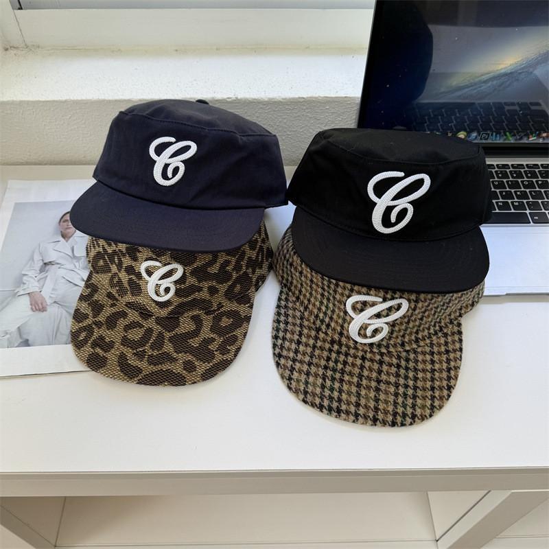 Vintage Leopard Embroidered Baseball Cap With Wide Brim For Casual Men Women Sun Protection
