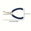 Blue Handle High Carbon Steel Round Hole Pliers - Precision Bead Positioning Ideal for DIY Crafts Jewelry Making Tools
