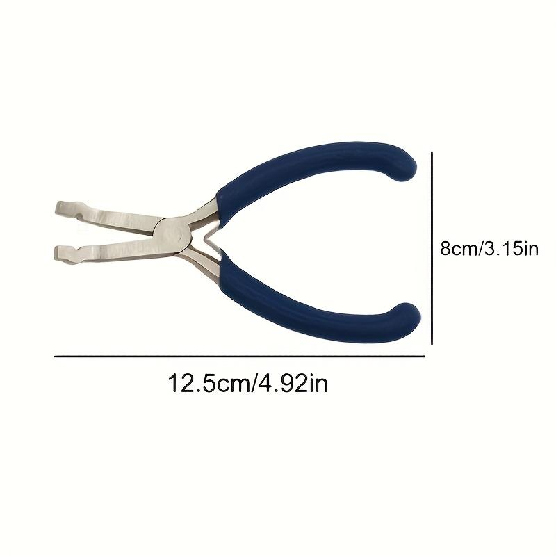 Blue Handle High Carbon Steel Round Hole Pliers - Precision Bead Positioning Ideal for DIY Crafts Jewelry Making Tools