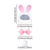 3Pcs Cute Costume Bunny Costume Cute Bunny Ears Accessories Cosplay for Daily wearing Small Dogs Photo Props Halloween Festival