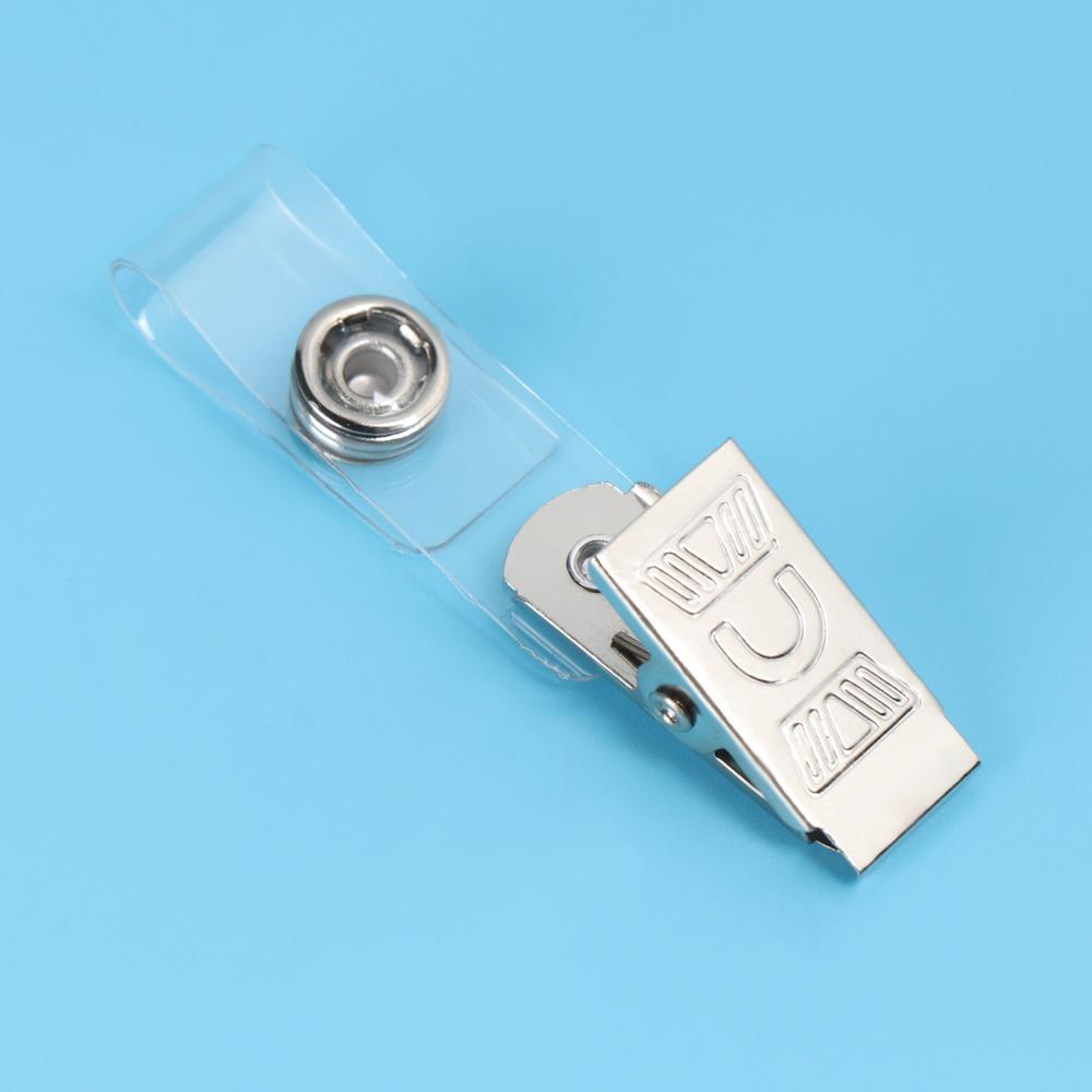 Quality Stainless Steel Anti-lost Stationary Reel Lanyard Clips Binder Key Name Tag Lanyard Clips