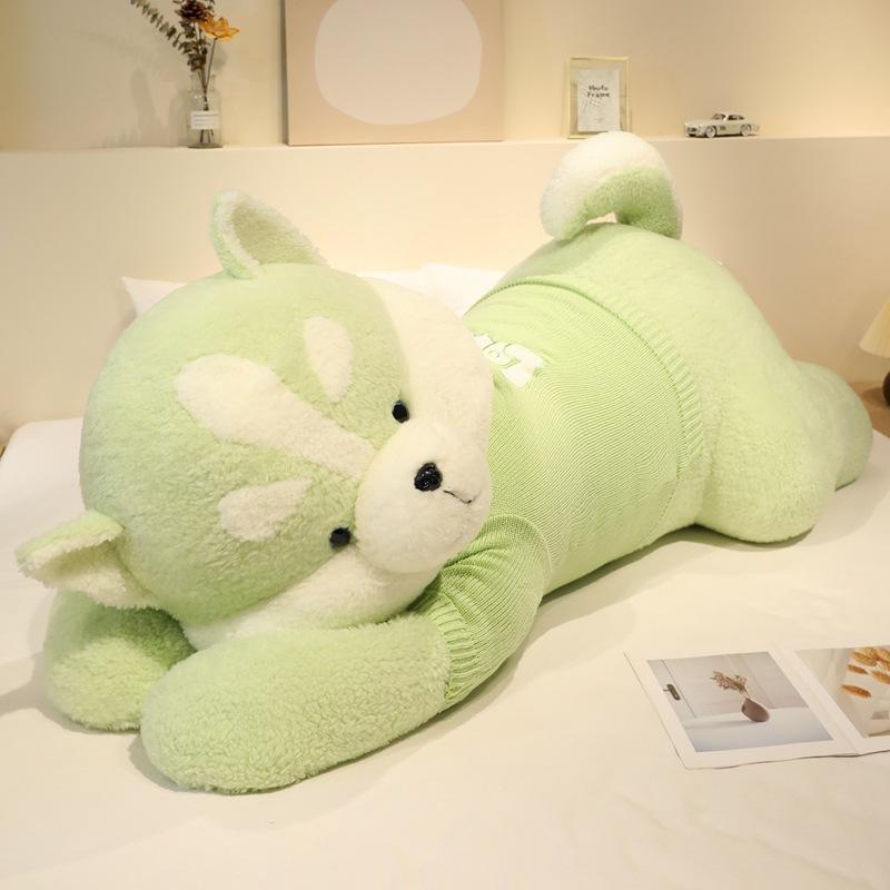 Large Soft Sweater Dog Husky Big Doll Plush Toy Big Dog Doll Girl Ragdoll