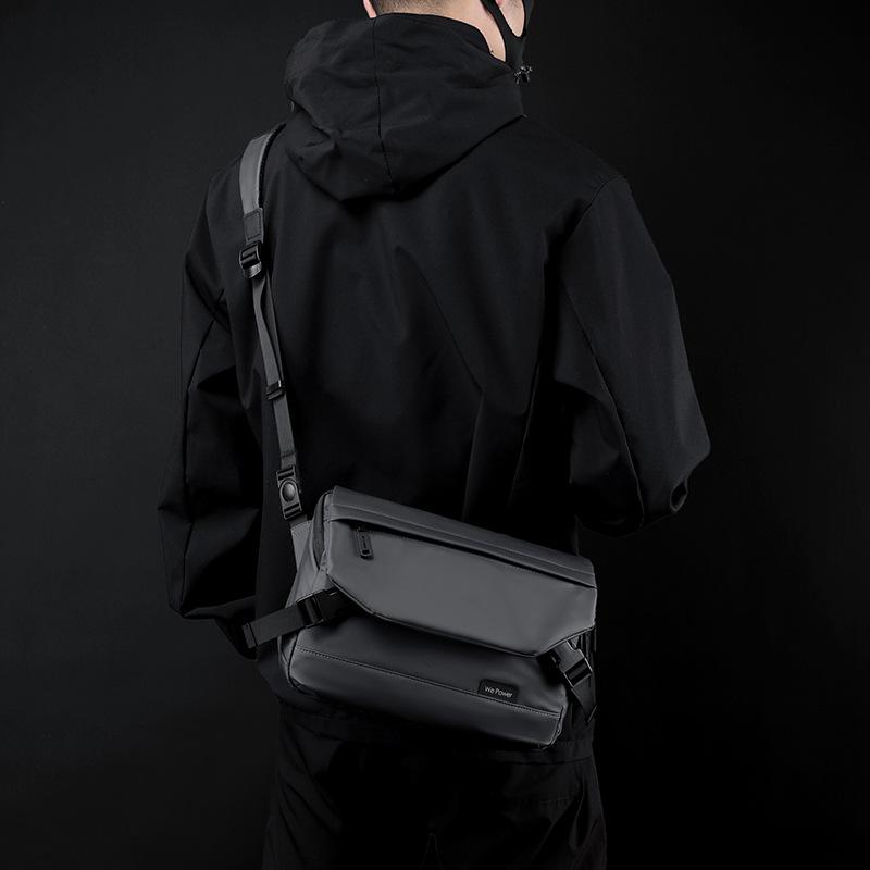 WePower Men's Minimalist Crossbody Bag: Outdoor Functional, Large Capacity, Trendy Messenger Shoulder Bag.