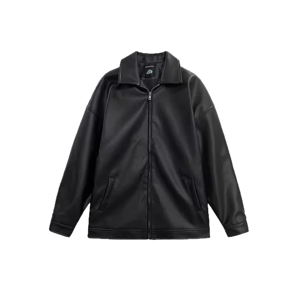 Herren Koreanischer Stil PU-Lederjacke: Frühling-Herbst Motorrad Baseballjacke