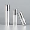 15/30/50ml Silver Travel Lotion Bottle Empty Vacuum Pump Bottles Facial Cream Airless Bottle Cosmetics Spray Refillable Bottle