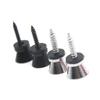 16PCS Black+Silver Guitar Strap Lock Pins Metal Material Universal Guitar Strap Pins  For Guitar