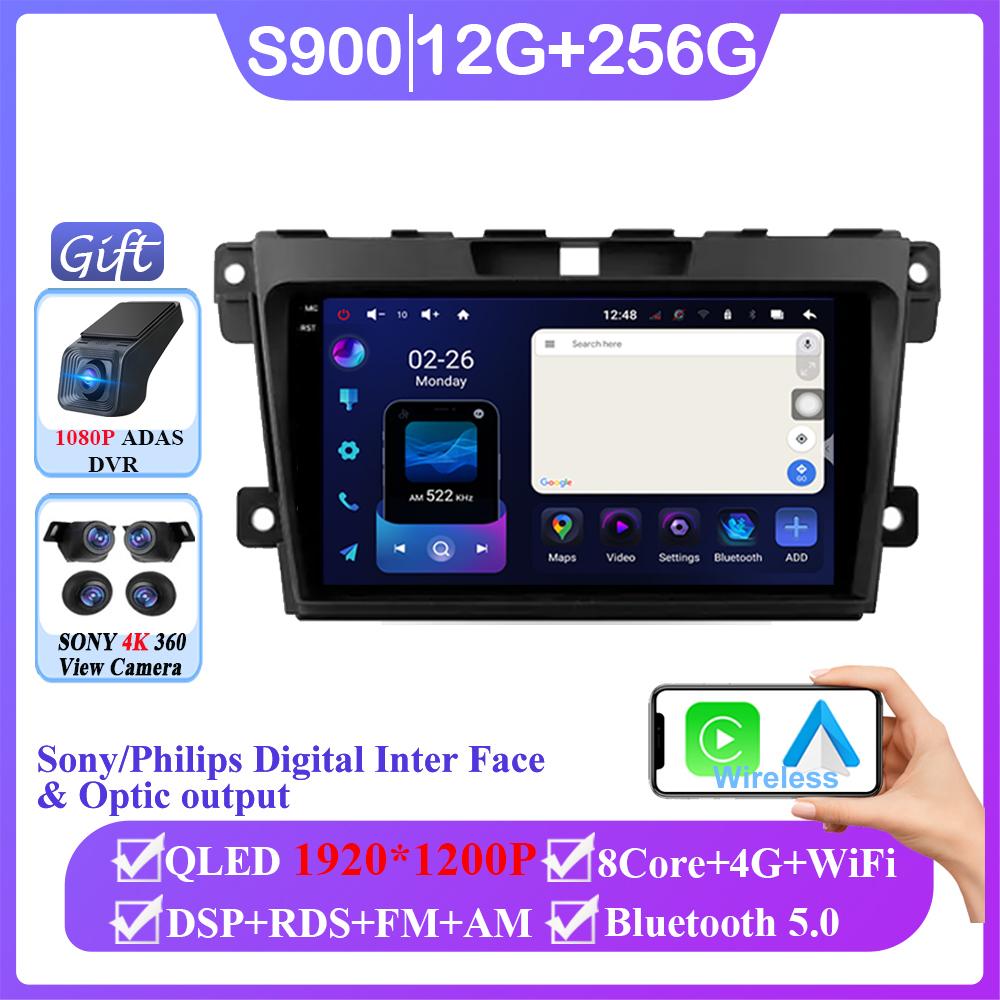 Car Android 14 For Mazda CX7 CX-7 CX 7 ER 2009 - 2012 Auto Radio Stereo Head Unit Multimedia Video Player Navigation No 2din DVD
