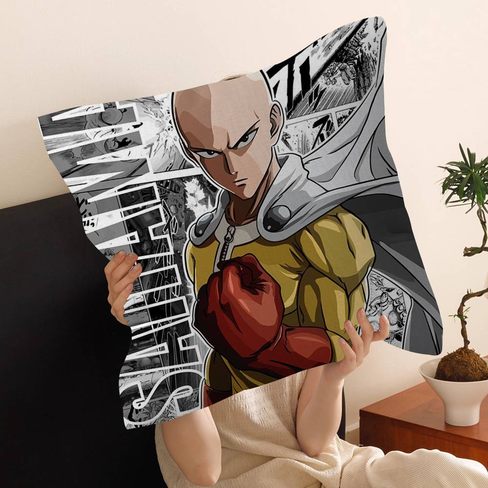 Anime O-One P-Punch Man Personalized Picture Text Home Decorative Pillows Household Gifts 45X45Cm