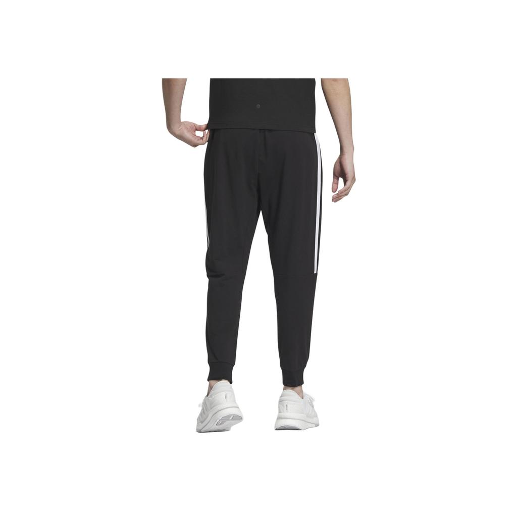 Adidas SS23 Contrast Stripe Elastic Waistband Joggers Men Bottoms Black IA8182