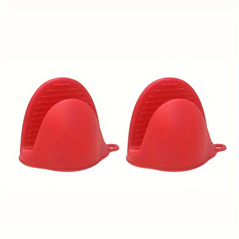 2pcs Oven Mitts Silicone Heat Resistant Clip Gloves Anti-scalding Non-slip Gloves Clip Pot Holders Baking Kitchen Utensils