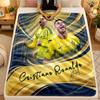 Koc Flanelowy Cristiano Ronaldo Ciepły Miękki Koc Rzutowy do Użytku Wewnętrznego Sofa Łóżko Salon