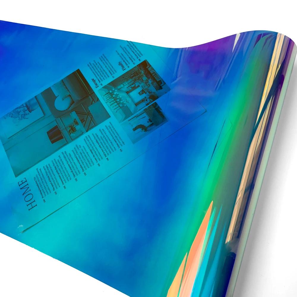 Car Holographic Color Window Stickers Waterproof Self-adhesive Decorative Vinyl Film Personalized Color Change Accessories