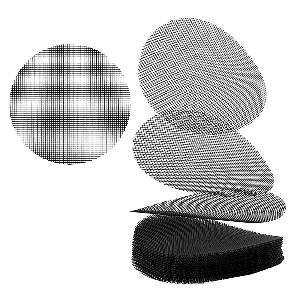 50pcs Plant Pot Hole Mesh Pads Round Flower Pot Drainage Covers Prevent Soil Loss Bonsai Bottom Grid Mat Gardening