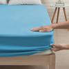 1 PC Solid Color Fitted Sheet,Waterproof Bed Sheet Mattress Protector,Deep Pocket Bed Sheet Soft  Comfortable and Durable Bedding 360°Full Wrap