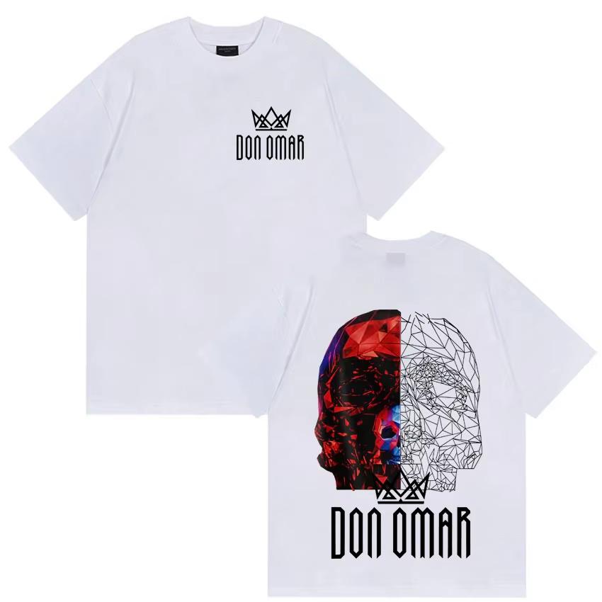 Rapper Don Omar Tour 2026 Print T-shirts Mens Women Aesthetic Tee Shirts Hip Hop Hot Sale O-Neck Gothic Cotton Oversized T-shirts