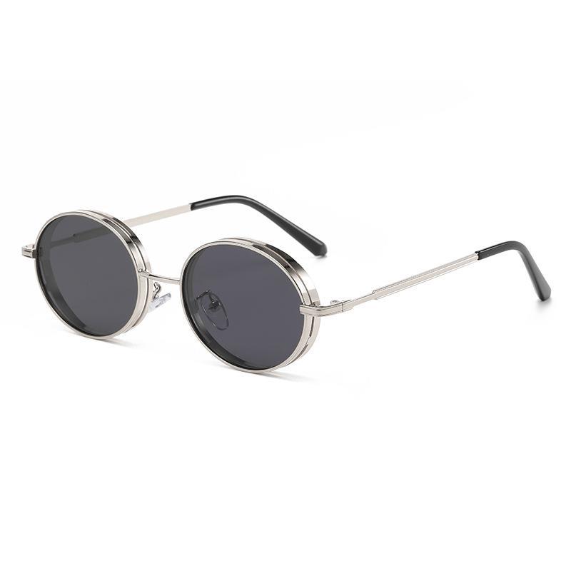 Oval Steampunk Sunglasses For Women Retro Sun Glasses Male Female Brand Designer Metal Frame Eyewear Lentes De Sol Mujer