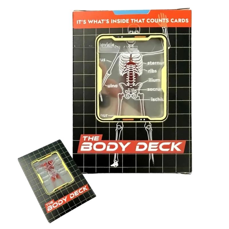 Talia kart puzzli 3D Ciało ludzkie Interaktywne narzędzie do nauki Przezroczysta karta do gry Dla entuzjastów anatomii i graczy Kolekcjoner