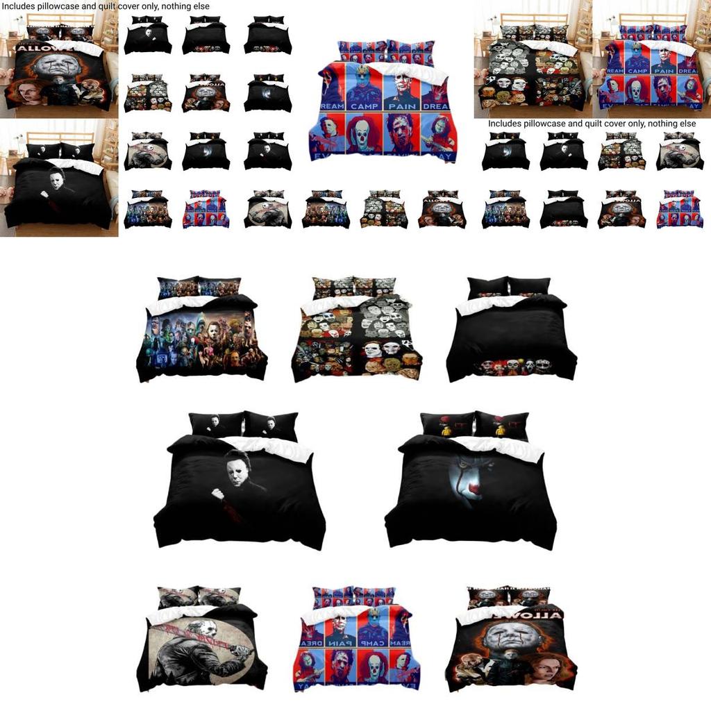 High-quality Bedding Set With Terrifying Character Prints Speed Sell Wish Export