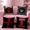D-Death Row Records Cushion Cover Linen Organic Fabric Double-Sided Printing Breathable Pillow Case Sofa Home Decor Gift