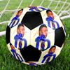 1PC Vintage Mbappé Moments Size 5 Soccer Ball PrahaIndoor Soccer Ball Colorful All Ages Machine Stitched PVC Competition Ready Durable High-Bounce