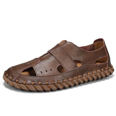 El dikişli Yaz Erkek Sandalet Nefes Açık Erkek Plaj Sandalet