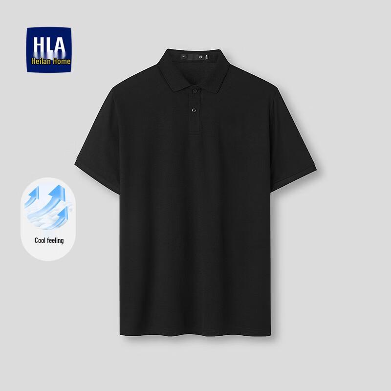HLA Men s Cool-Feel Short-Sleeve Polo Shirt M