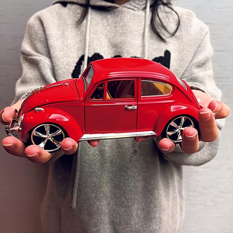 Vintage Red Car Model,Classic Retro Decor with Chrome Accents,Home/Office/Garden Decoration, Collectible Gift for Car Enthusiasts