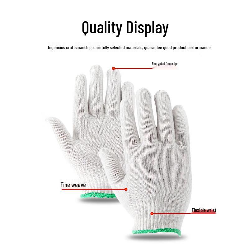 Wear-Resistant Cotton Safety Gloves