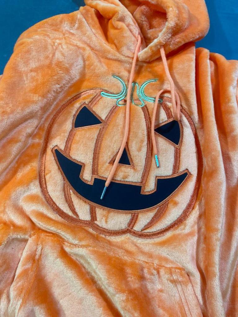 Men's Fashion Halloween Long Sleeve Hooded Plush Sweatshirt Top