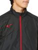 Mizuno Breath Thermo Lined Warmer and Training Size L MC-LINE Jacket, Moisture-Wicking Heat-Generating, Wear, 32MEA631, Black/Chinese Red,