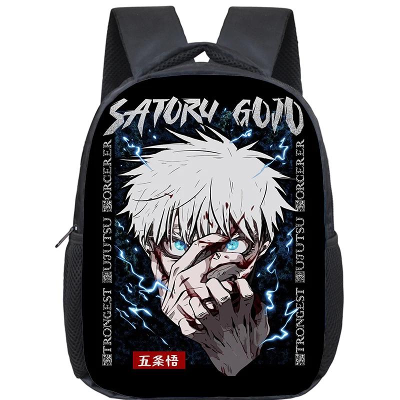 Anime Jujutsu Kaisen Backpack Boys Girls Kindergarten Book Bag Children School Bags Manga Gojo Satoru Yuji Itadori Backpack Gift