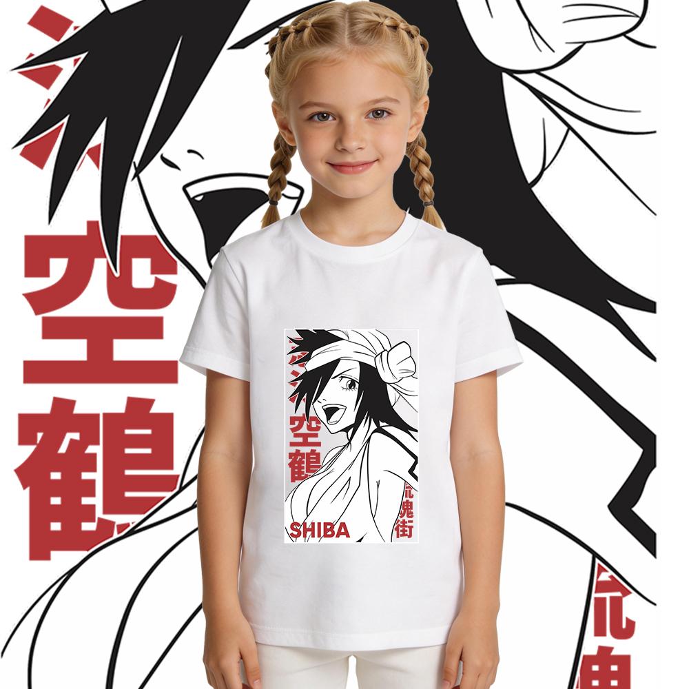 Bleach Kukaku Anime Print Boys Girls Cotton T Shirt Kids Casual Short Sleeve Summer Top Soft Breathable