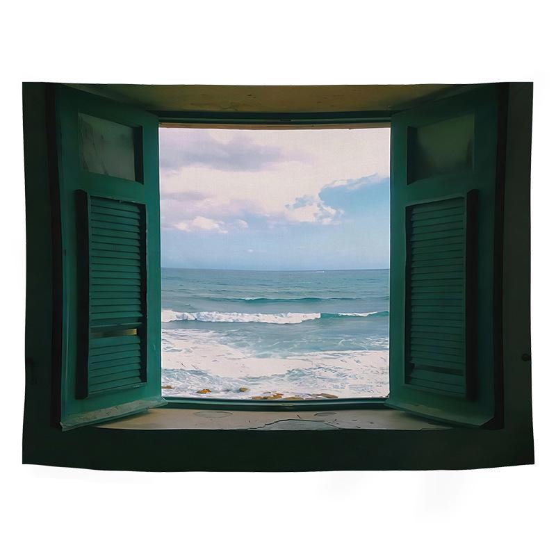 VIKAMA Atmospheric Landscape Tapestry Bedroom  Living Room Sofa Backdrop Guesthouse  Dormitory Decorative Hanging Tapestry