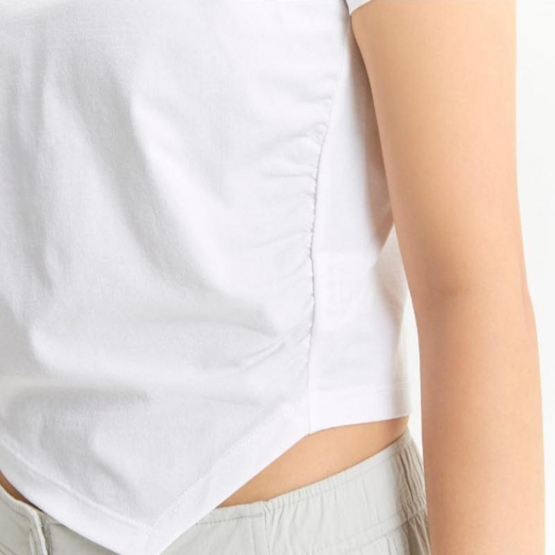 New Balance Tee Rqk Nbnee2w442 10 Women S Frozen Shirring Short Sleeve Tee  Slim Fi