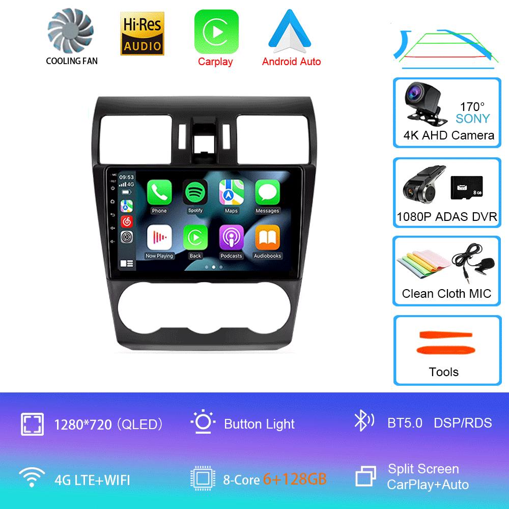 Car Radio Android 14 For Subaru Forester 4 SJ XV 2012-2015 4G Multimedia Video Player Navigation GPS Carplay 360 Camera