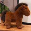 2335Cm Simulation Cute Horse Plush Doll Brown White Long Hair Animal Horse Plush Toy Home Decoration Birthday Gift For Boys