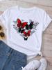 Fashion Women T-Shirt Love Butterfly Print T Shirt New Harajuku Tops Female Summer Tee Shirts Short Sleeve Tops Streetwear