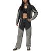 Jordan Air Soft Skin Fashion Stand Collar Jacket Women Jacket Black Teal-Gray Iron-Gray HF9426-010