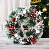 30CM Christmas Door Wreath Artificial Hanging Xmas Garland Home Window Indoor Outdoor Christmas Decor Pendant Navidad