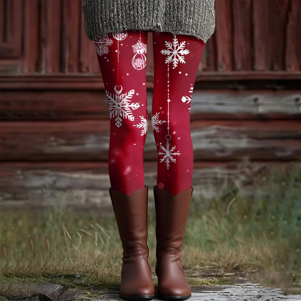 Damen Casual Mode Outdoor Halloween Bedruckte Slim Elastische Yogahose Cropped Hose