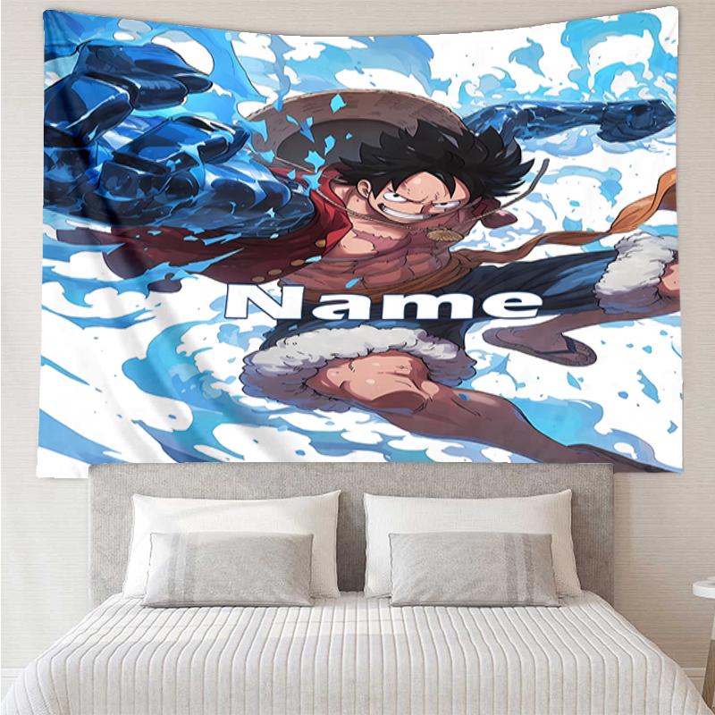 Custom Name One Piece Print Tapestry, Backdrop, Easy Setup, Ideal for Bedroom, Office & Living Room, with Aesthetic Wall Hanging Decor.