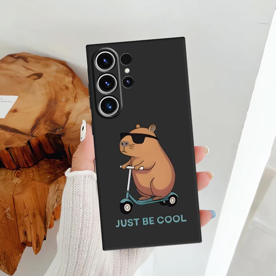 Case for Samsung Galaxy S25 S21 FE S10 S9 S24 Plus Note 20 8 9 10 S26 S20 Ultra S23 Funda Phone Cover Cute Capybara