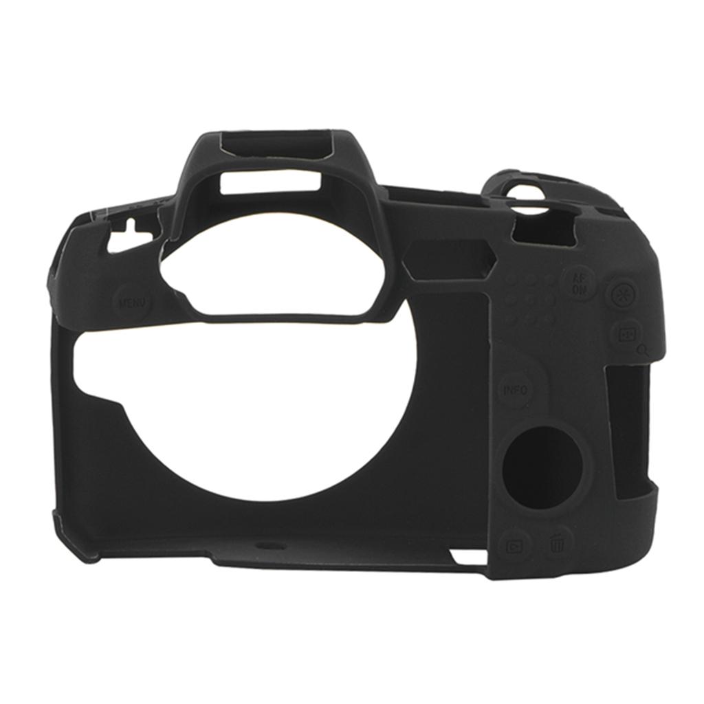 Silicone Shockproof Soft Light Camera Screen Protector Case Cover for Canon EOS R(Black)