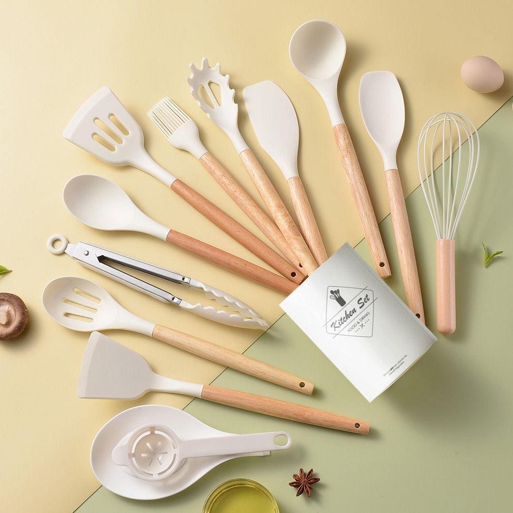 12/14Pcs/Set Heat-Resistant Kitchen Utensils Set Eco-Friendly Baking Shovel Home Cooking