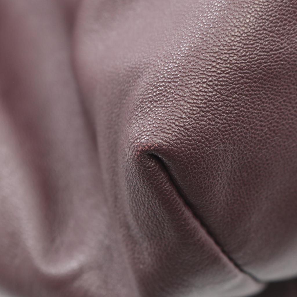 Used JIL SANDER Drawstring Drawstring Shoulder Bag J07WG0027 Leather Bordeaux Used Women