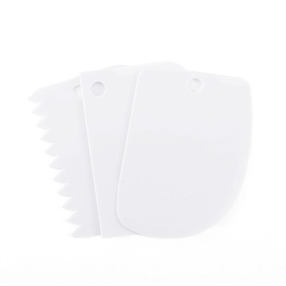 Silicone World 3PCS/Set Dough Cake Cutter Slicer Spatula for Cake Cream Scraper Pasty Cutters Scraper DIY Cake Decorating Tools