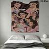 Ariana Grande Green Wall Hanging Printed Fabric Blanket Decorative Tapestries for Bedroom Living Room Home Decor