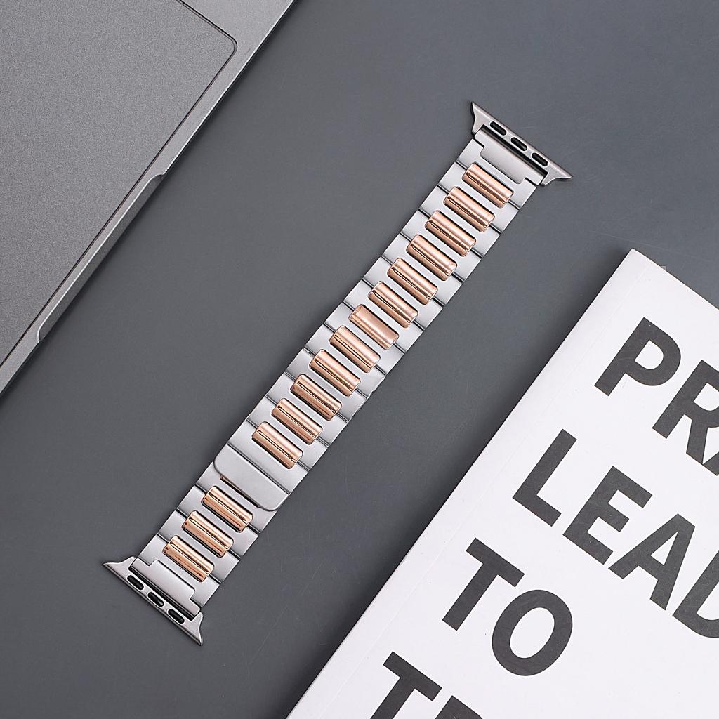 Suitable for Apple Watch Strap New Steel Strap Metal Chain Applewatch Strap s10s9ultra2se Stainless Steel s8iwatch Male and Fema